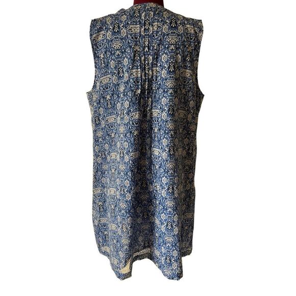 Roller Rabit Mini Dress size L Blue Sleeveless White Blue Lined A-Line - Picture 2 of 9